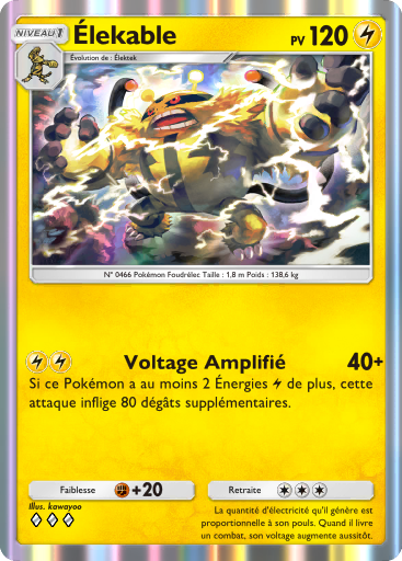 Carte Pokémon TCG Pocket Choc Spatio-Temporel Élekable