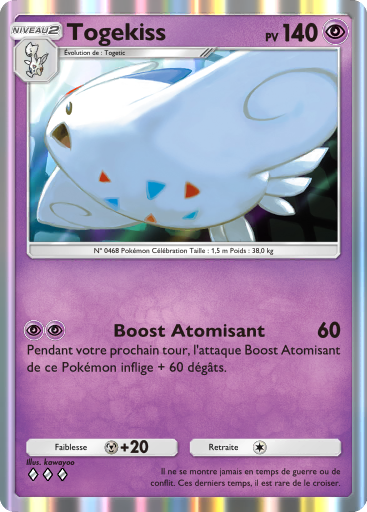 Carte Pokémon TCG Pocket Choc Spatio-Temporel Togekiss