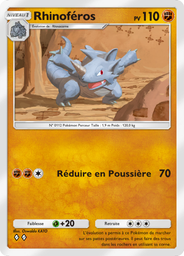 Carte Pokémon TCG Pocket Choc Spatio-Temporel Rhinoféros