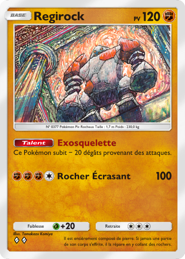 Carte Pokémon TCG Pocket Choc Spatio-Temporel Regirock