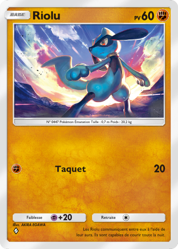 Carte Pokémon TCG Pocket Choc Spatio-Temporel Riolu