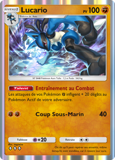 Carte Pokémon TCG Pocket Choc Spatio-Temporel Lucario