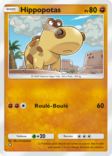 Carte Pokémon TCG Pocket Choc Spatio-Temporel Hippopotas