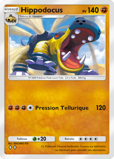 Carte Pokémon TCG Pocket Choc Spatio-Temporel Hippodocus