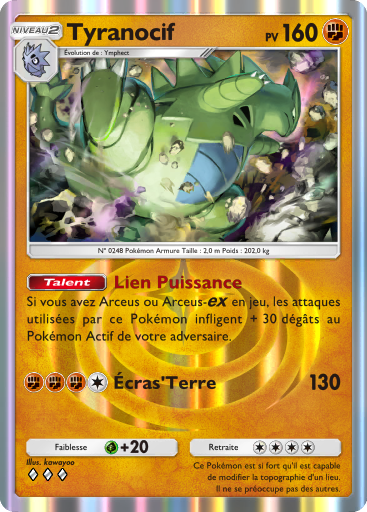 Carte Pokémon TCG Pocket Lumière Triomphale Tyranocif